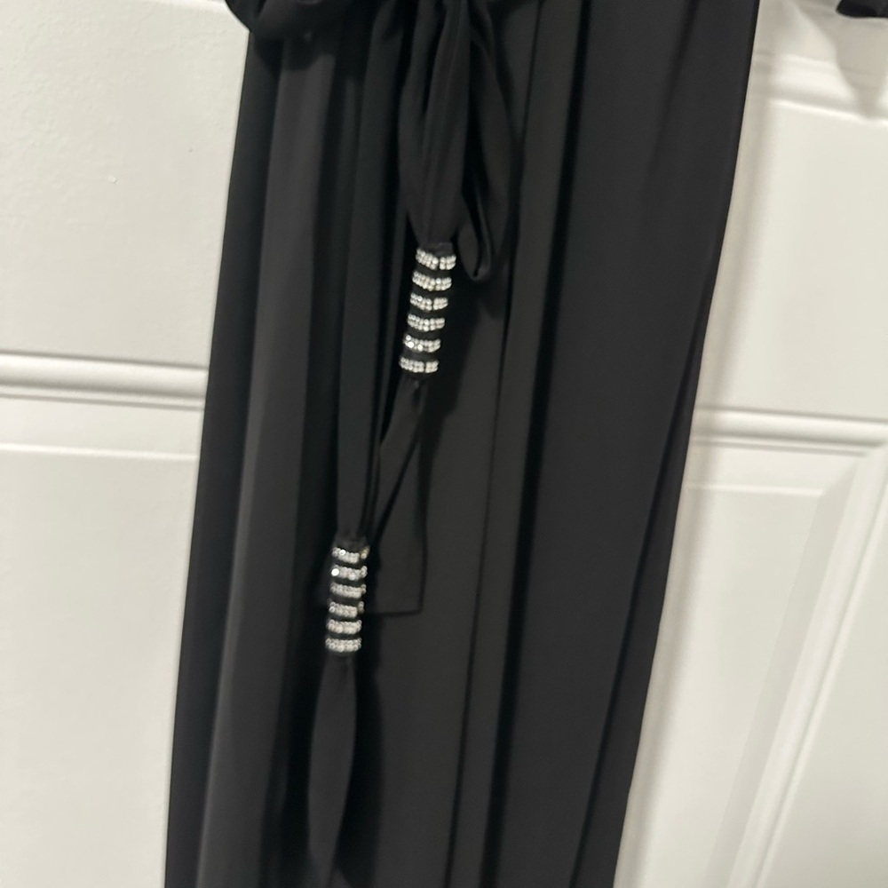 MSK Black Chiffon Overlay Jumpsuit Large NEW - Picture 10 of 16